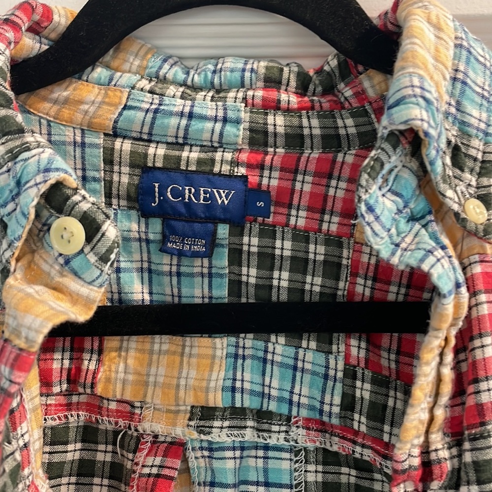 J Crew patchwork button down - Picture 2 of 3